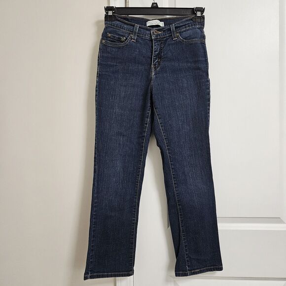 Levi's 512 Perfectly Shaping Straight Jeans Women’s 6S (26x26) Blue Mid Rise EUC - Picture 1 of 9